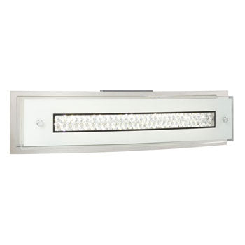 Aubree LED Bath & Vanity Light - Polished Chrome, Crystal Accents, 3000K, 15W, 900 Lumens, 18.75" x 4.5" x 2.875", Non-Dimmable