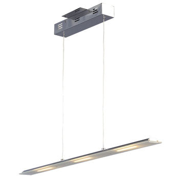 Chrome LED Linear Pendant Light - 30-3/4"L, 3x6W, Dimmable, 3000K, 882 Lumens - Sleek and Modern Lighting Solution for Any Space