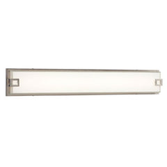Cyrus LED Bath & Vanity Light - Brushed Nickel, White Glass, Dimmable, 47.5W, 3000K, 3800 Lumens - Modern, Energy Efficient Lighting with Sleek Design, Bath & Vanity Lights, Galaxy Lighting - Maple Electric Supply 