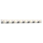 Eight Light Vanity Bar - White Finish, G25 Bulbs, 60W Each, 48" Wide, Med. Base, Non-Dimmable