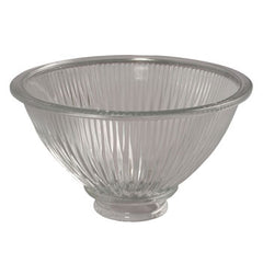 G851904 Clear Ribbed Glass Shade for 2-1/4" Holder, 6-5/8"D x 3-3/4"H, Non-Dimmable