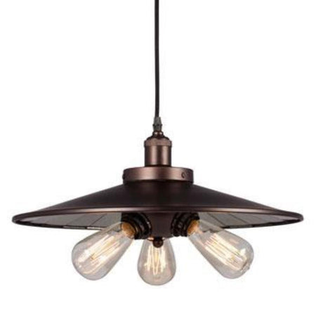 Galaxy Lighting Vintage Pendant - 1-Light Brushed Nickel/Bronze, Clear Glass Shade, 6ft Wire, Medium Base, 60W, Pendants, Galaxy Lighting - Maple Electric Supply 