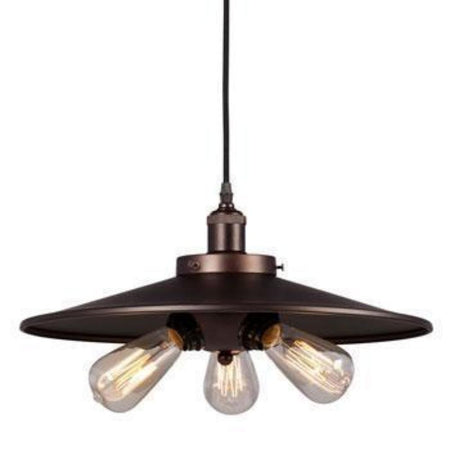 Galaxy Lighting Vintage Pendant - 1-Light Brushed Nickel/Bronze, Clear Glass Shade, 6ft Wire, Medium Base, 60W, Pendants, Galaxy Lighting - Maple Electric Supply 