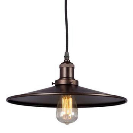 Galaxy Lighting Vintage Pendant - 1-Light Brushed Nickel/Bronze, Clear Glass Shade, 6ft Wire, Medium Base, 60W, Pendants, Galaxy Lighting - Maple Electric Supply 