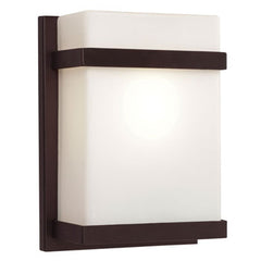 L215580BZ012A1 LED Wall Sconce, Bronze Finish with Satin White Glass, Indoor/Outdoor, 12W, 798 Lumens, Dimmable, Wall Lights & Sconces, Galaxy Lighting - Maple Electric Supply 