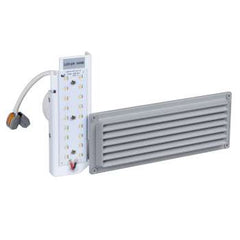 L223480gry0830: Grey Step Light Face Plate, LED 8W, Frosted Glass, 3000K, Dimmable, 1107 Lumens