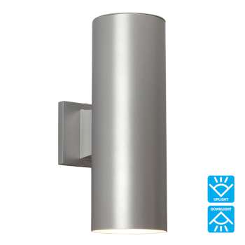 L323042MS Outdoor Wall Light - Matte Silver, LED Dimmable, 3000K, 15W, 2000 Lumens