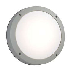 L323311MS - 8-5/8" Round Outdoor Matte Silver LED Light, 15W, 1200 Lumens, Dimmable, 3000K