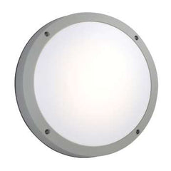 L323312MS 10-7/8" Round Outdoor Dimmable LED Light, Matte Silver Finish, 3000K, 17W, 1360 Lumens