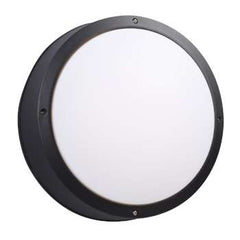 L323313BK - 14" Round Outdoor Black LED Fixture, 30W, 2500 Lumens, Dimmable, 3000K Polycarbonate Lens