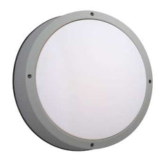 L323313MS 14" Round Outdoor Dimmable Matte Silver LED Light, 30W, 2500 Lumens, 3000K