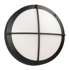 L323322BK 10-7/8" Round Outdoor Black AC LED Light - Dimmable, 17W, 1360 Lumens, 3000K Polycarbonate Lens
