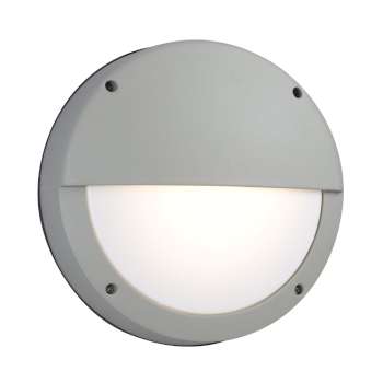 L323331MS - 8-5/8" Matte Silver Outdoor LED Light, Dimmable, 1200 Lumen, 3000K, Polycarbonate Lens