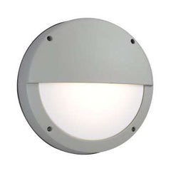 L323331MS - 8-5/8" Matte Silver Outdoor LED Light, Dimmable, 1200 Lumen, 3000K, Polycarbonate Lens
