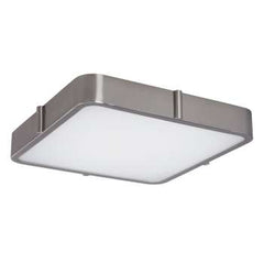 L622062BN Brushed Nickel Ceiling Light - 30W LED, 3000K, Dimmable, 120V, 14.5"x14.5"x2", White Acrylic Lens