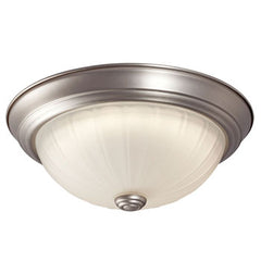 L625021PT010A1 - LED Flush Mount Ceiling Light, Pewter Finish, Frosted Melon Glass, 1140 Lumens, Dimmable, ENERGY STAR