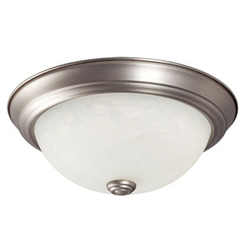 L625031PT010A1 - LED Flush Mount Ceiling Light, Pewter Finish, Marbled Glass, 12W, 1140 Lumens, Dimmable, ENERGY STAR
