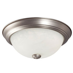 L625031PT010A1 - LED Flush Mount Ceiling Light, Pewter Finish, Marbled Glass, 12W, 1140 Lumens, Dimmable, ENERGY STAR