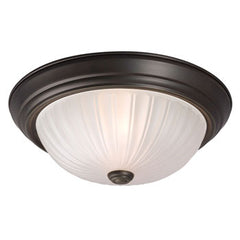 L635022OR010A1 - LED Flush Mount Ceiling Light, Oil Rubbed Bronze, Frosted Melon Glass, 12W, 798 Lumens, Dimmable