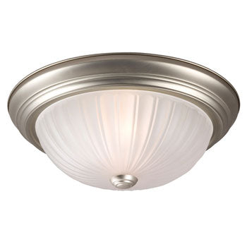 L635022PT010A1 - LED Flush Mount Ceiling Light, Pewter Finish, Frosted Melon Glass, 12W, 3000K, Dimmable, ENERGY STAR Rated