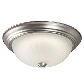 L635022PT016A1 LED Flush Mount Ceiling Light, Pewter Finish, Frosted Melon Glass, 16W, Dimmable, ENERGY STAR Certified