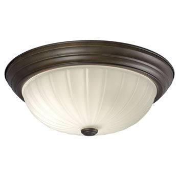 L635023OR010A1 LED Flush Mount Ceiling Light - Oil Rubbed Bronze, Frosted Melon Glass, ENERGY STAR, 12W, 1140 Lumens, 3000K Dimmable