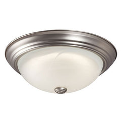 L635032PT016A1 LED Flush Mount Ceiling Light, Pewter Finish, Marbled Glass, 16W, 3000K, Dimmable, ENERGY STAR