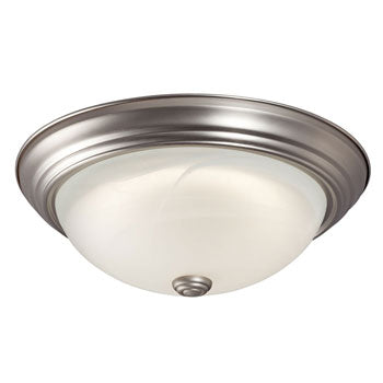 L635032PT016A1 LED Flush Mount Ceiling Light, Pewter Finish, Marbled Glass, 16W, 3000K, Dimmable, ENERGY STAR