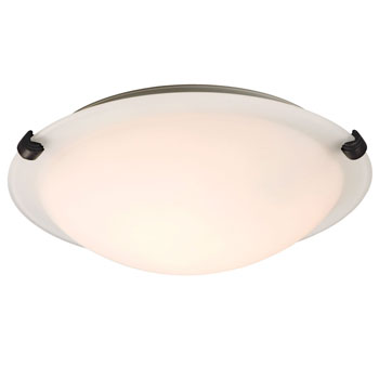 L680112WO016A1 LED Flush Mount Ceiling Light, Oil Rubbed Bronze, White Glass, 16W, 3000K, ENERGY STAR, Dimmable
