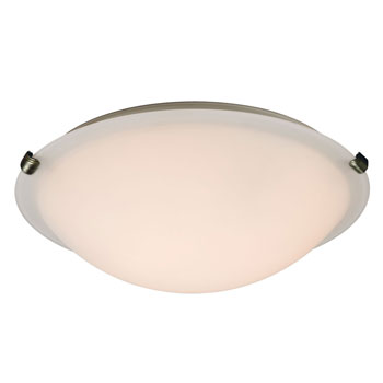 L680116WP010A1 LED Flush Mount Ceiling Light, Pewter Finish, White Glass, 12W LED, 1140 Lumens, ENERGY STAR, Dimmable Option