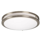 L951054BN031A1 - LED Flush Mount Ceiling Light, Brushed Nickel, White Acrylic Lens, 33W, 3000K, 2508 Lumens, ENERGY STAR