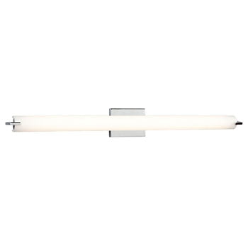 LED Bath & Vanity Light - 47.5W, 3000K, Chrome Finish, Dimmable, 2660 Lumens, Satin White Glass, 33.5" Wide