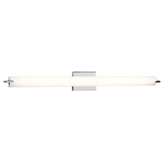 LED Bath & Vanity Light - 47.5W, 3000K, Chrome Finish, Dimmable, 2660 Lumens, Satin White Glass, 33.5" Wide