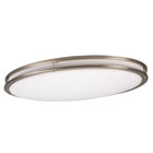 LED Oval Flush Mount Ceiling Light L950064BN044A1 - Brushed Nickel, White Acrylic Lens, 4x12W LED, Dimmable, 3000K, ENERGY STAR