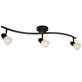 Luna Three Light Halogen Track Light - Old Bronze, Marbled Glass, GU10, 50W, 31.5" Length - Stylish and Modern Lighting Solution, Track Lighting, Galaxy Lighting - Maple Electric Supply 