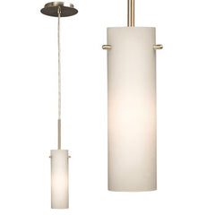 Mini-Pendant 910924BN - Brushed Nickel, Satin White Glass, G9 Bulb, 50W, 5-3/8"Diameter, 12-1/4"Height, Mini-Pendants, Galaxy Lighting - Maple Electric Supply 