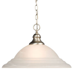 Morgan Pendant - Pewter w/ Marbled Glass, 17-3/8"D x 11-1/2"H, 100W Bulb, Elegant Non-Dimmable Lighting Fixture, Pendants, Galaxy Lighting - Maple Electric Supply 