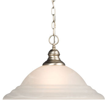 Morgan Pendant - Pewter w/ Marbled Glass, 17-3/8"D x 11-1/2"H, 100W Bulb, Elegant Non-Dimmable Lighting Fixture, Pendants, Galaxy Lighting - Maple Electric Supply 