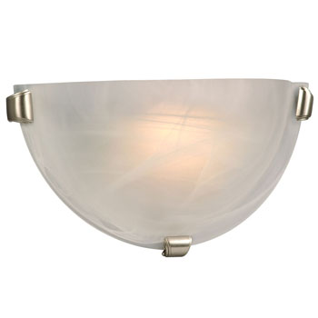 Ofelia 208612PT Wall Sconce - Pewter Finish, Marbled Glass, Medium Base, 100W, 12-1/8"W x 6-1/4"H, Classic Elegance, Wall Lights & Sconces, Galaxy Lighting - Maple Electric Supply 