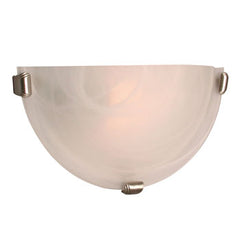 Ofelia - 208616PT Pewter Wall Sconce, 16" Wide, Marbled Glass, 100W Single Bulb, Non-Dimmable, Elegant Pewter Finish