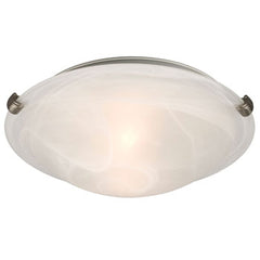 Ofelia 680112MB-PTR Flush Mount, Pewter Finish, Marbled Glass, 2 x 60W Bulbs, 12.75"D x 4"H, Non-Dimmable, Classic Design for Elegant Lighting