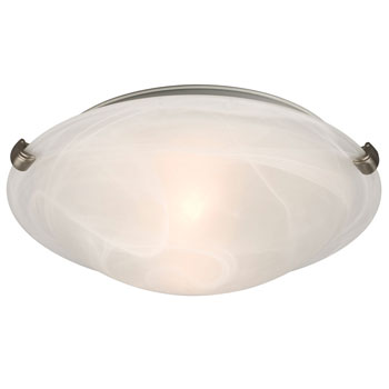 Ofelia 680112MB-PTR Flush Mount, Pewter Finish, Marbled Glass, 2 x 60W Bulbs, 12.75"D x 4"H, Non-Dimmable, Classic Design for Elegant Lighting