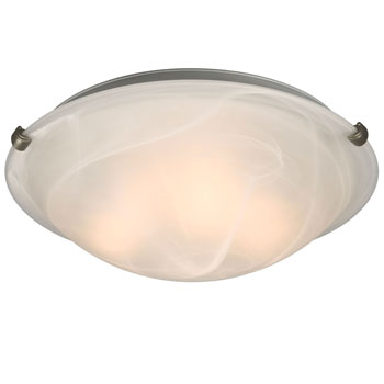 Ofelia 680116MB-PTR Pewter Flush Mount, Marbled Glass, 3x60W Non-Dimmable Ceiling Light