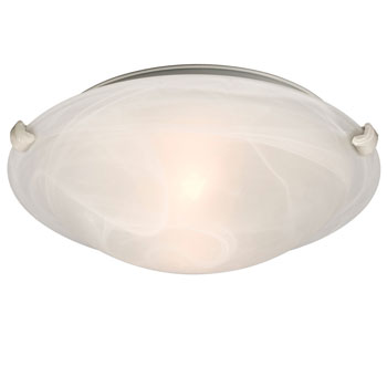 Ofelia L680112MW016A1 LED Flush Mount Ceiling Light - White, Marbled Glass, Dimmable, 16W, 3000K, 1520 Lumens, ENERGY STAR Certified