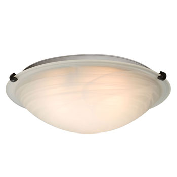 Ofelia - L680116MO024A1: LED Flush Mount Ceiling Light, 24W, Oil Rubbed Bronze, Marbled Glass, 3000K, ENERGY STAR, Dimmable