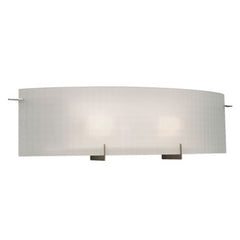 Omni LED Bath & Vanity Light, Pewter Finish, Frosted Checkered Glass, 24"W, 3000K, Dimmable, ENERGY STAR Certified, 2-Light Fixture, Bath & Vanity Lights, Galaxy Lighting - Maple Electric Supply 