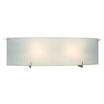 Omni Two Light Vanity, Pewter Finish with Frosted Linen Glass - 100W Med. Base Non-Dimmable, 24"Wx6-3/4"H - Elegant Lighting Solution, Bath & Vanity Lights, Galaxy Lighting - Maple Electric Supply 