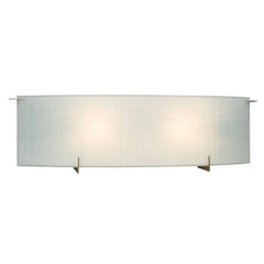Omni Two Light Vanity - Pewter with Frosted Linen Glass, 24"W, 100W T3 Bulbs, Non-Dimmable, Elegant Pewter Finish