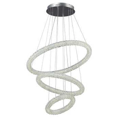 Orion Chrome Dimmable LED Pendant - 90W, 8100 Lumens, 4000K, 29" - Modern Design, High Brightness, Energy Efficient