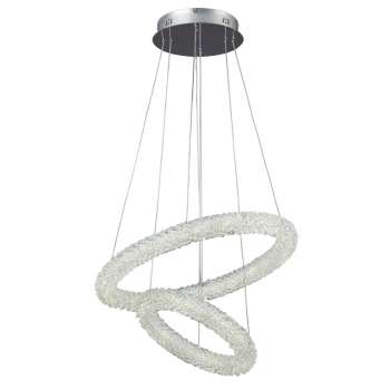 Orion Chrome LED Pendant Light - 48W, 4000K, 4320 Lumens, Dimmable, Modern Design, Energy-Efficient, 21.25" Diameter